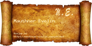 Mauthner Evelin névjegykártya